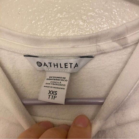 ATHLETA CHAKRA FLORAL BLUFF GRAY BALANCE PRINTED sweatshirt lyocell modal XXS - Picture 7 of 10